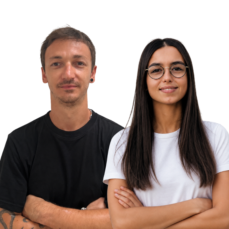 Davide Bricuccoli ed Emma Pongetti, parte del team di DEA Studio